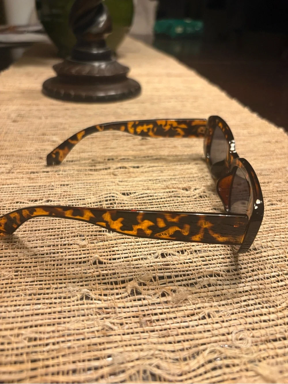 Tortoiseshell Rectangle Sunglasses